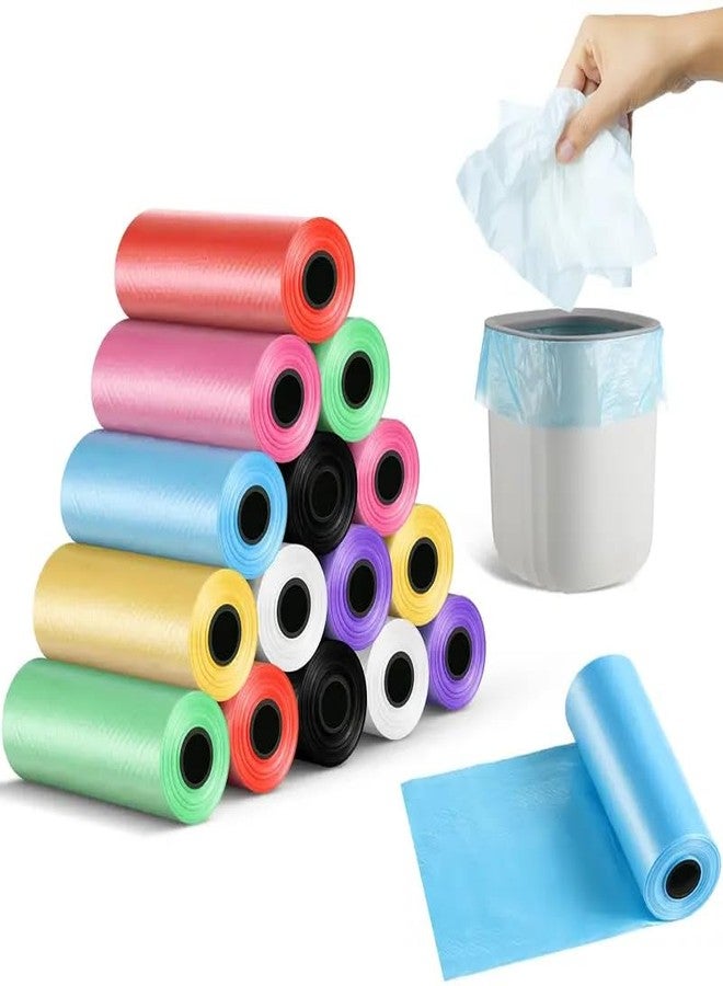 ساندرا أكياس قمامة صغيرة للاستخدام مرة واحدة من ساندرا، 8 لفات/120 كيس، مناسبة للسيارة وسلال المهملات، مقاس 22×30 سم، مانعة للتسرب ومتينة، مناسبة للمنزل والمكتب والحمام والمطبخ، متعددة الألوان - Image 1